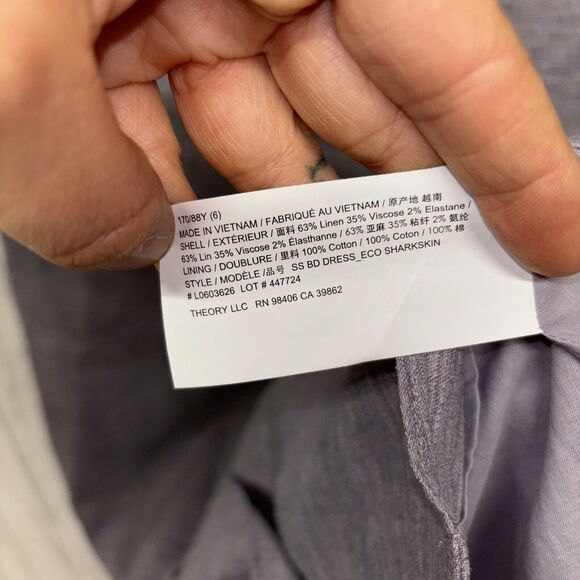 Womens Size 6 Theory Heathered Purple Dress EUC - Picture 3 of 5